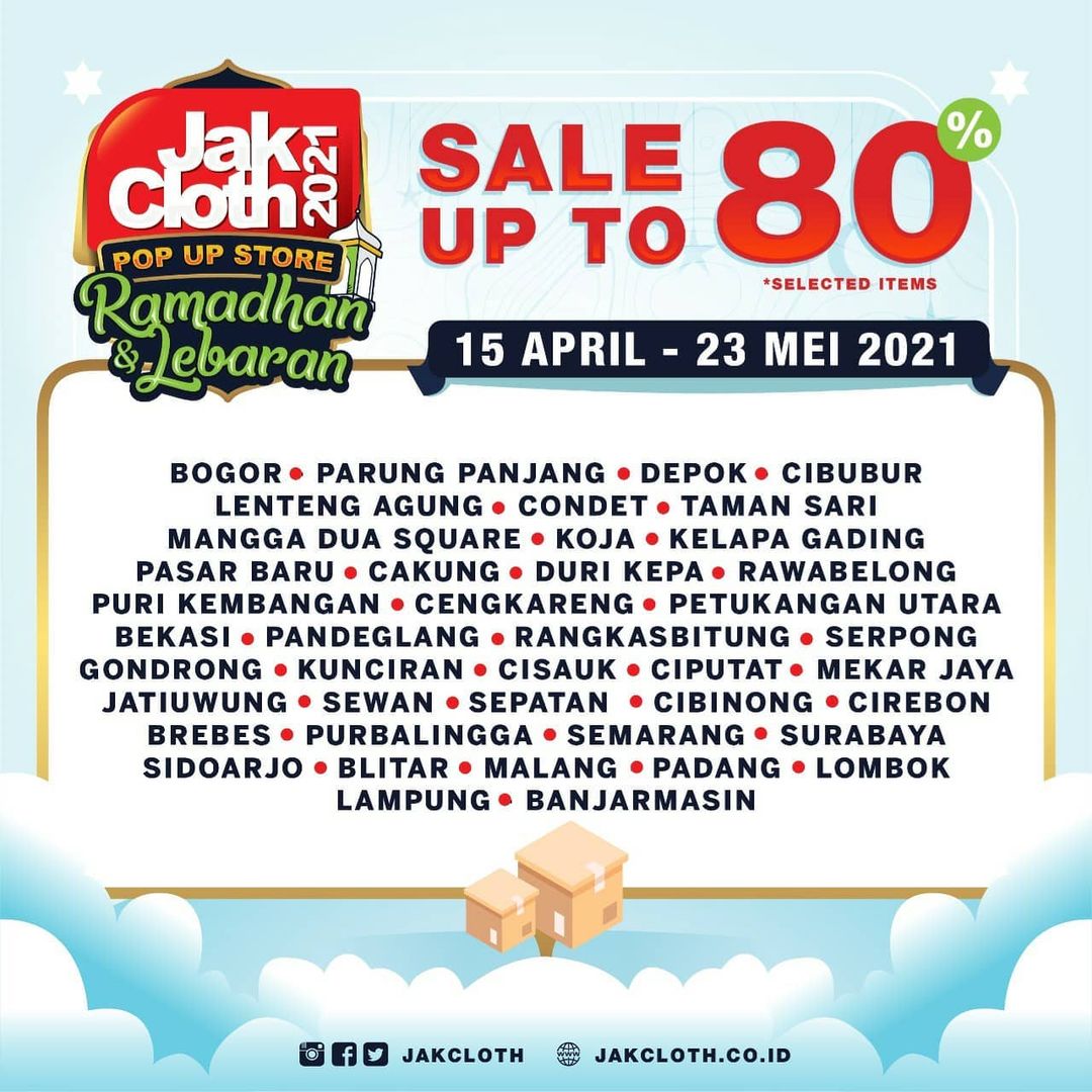 JakCloth Pop Up Store Hadir di 40 Lokasi!!