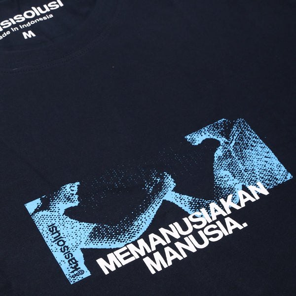 KASISOLUSI T-SHIRT MEMANUSIAKAN (NAVY)