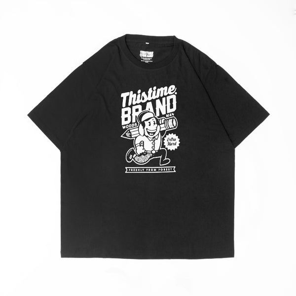 THIS TIME T-SHIRT WOODS MAN (BLACK)