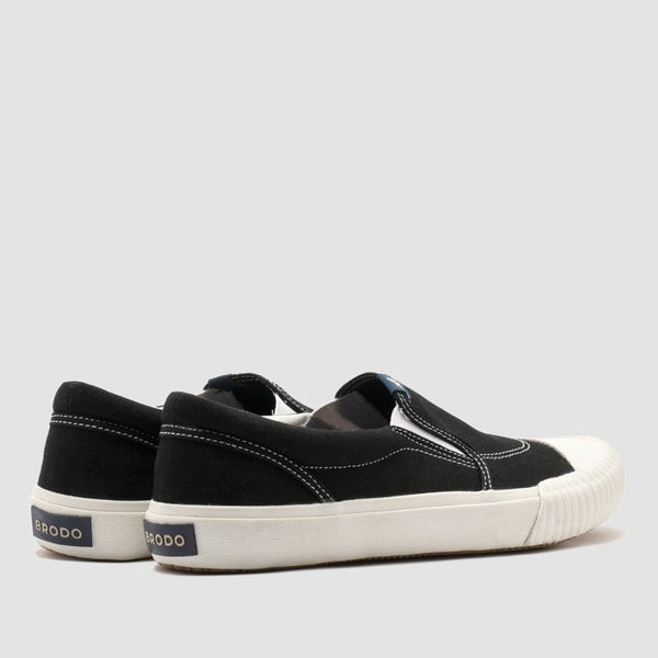 BRODO SHOES BLACK VULCAN SLIP ON (Rp. 50.000 KHUSUS PEMBAYARAN BANK SAQU)